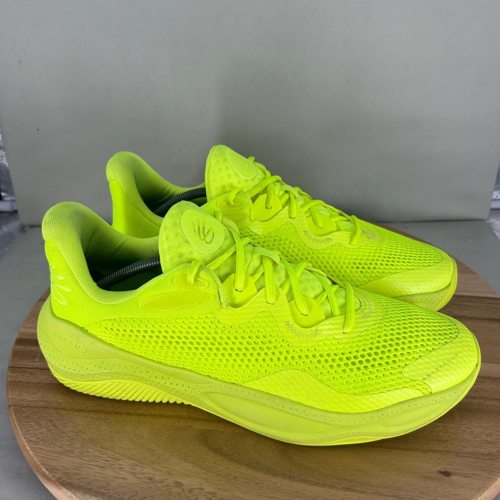 Under Armour Curry Splash 24 High Vis Yellow Basketball Shoes Mens Size 13.5